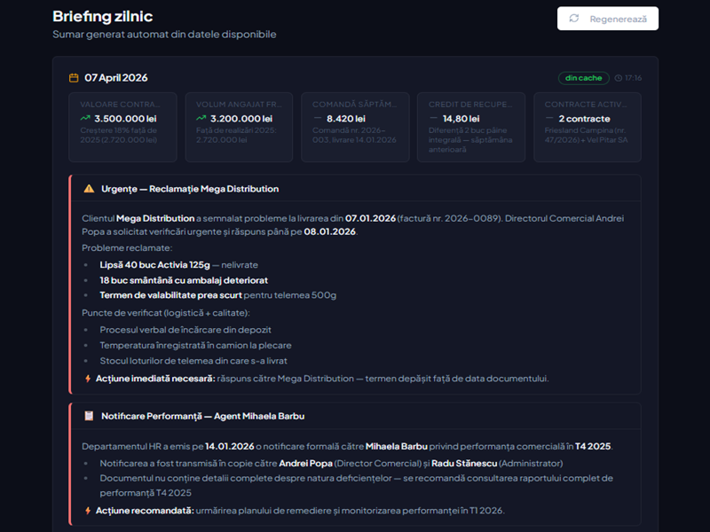 Rapoarte generate automat